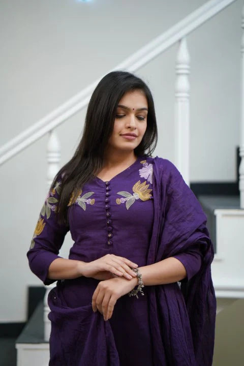 Biba Pure Cotton Kurti With Embroidery Work For Women