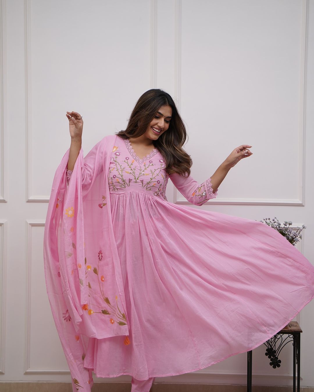Biba Beautiful Embroidery And Sequence Work Set For Women