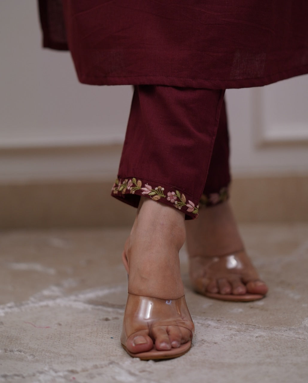Biba Beautiful Pure Cotton Super Dying Embroidery Suit