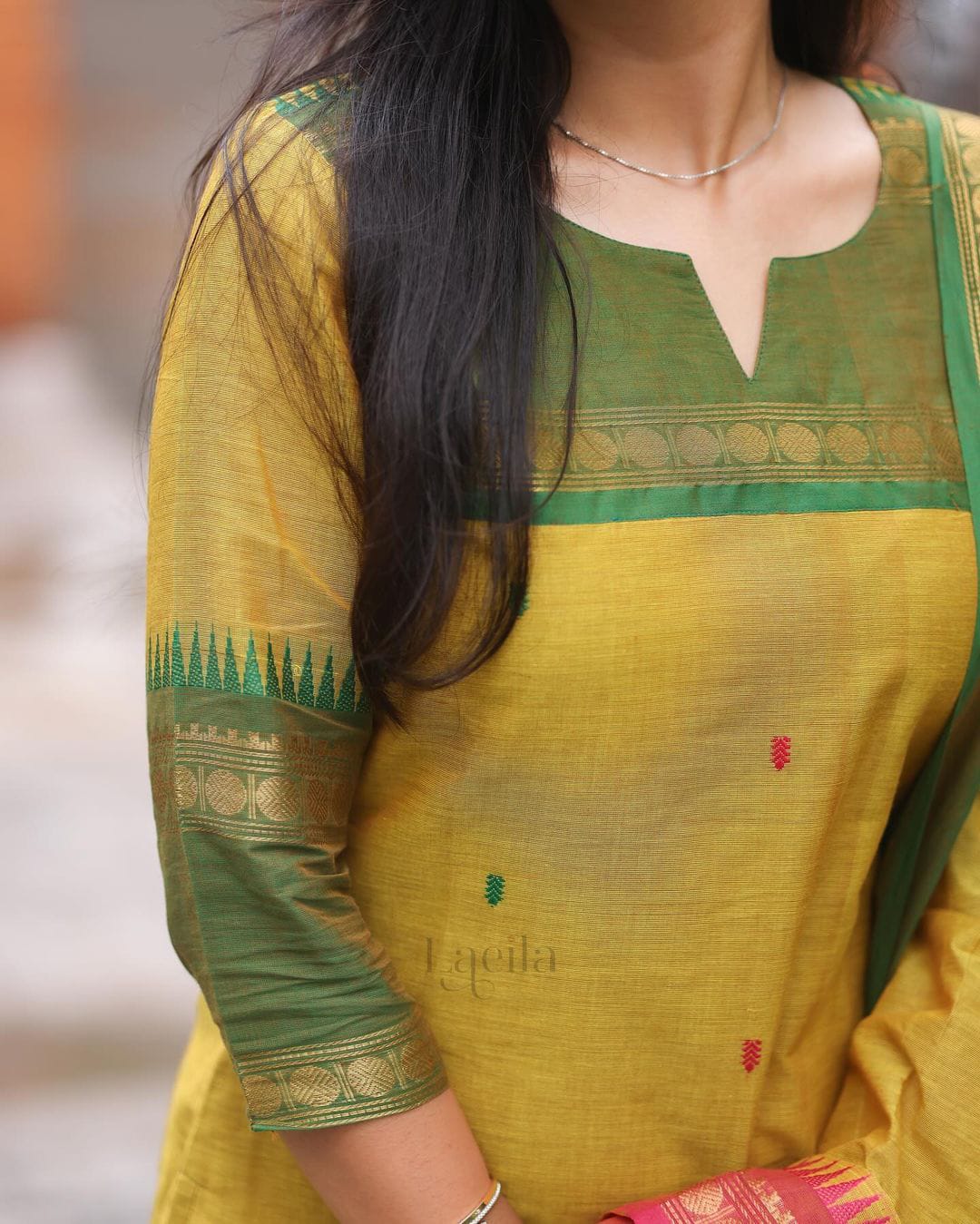Biba Elegant Kanchi Cotton Suit Set With Jaquard Dupatta For Women