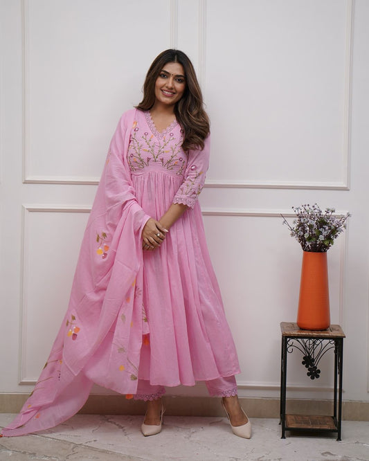 Biba Beautiful Embroidery And Sequence Work Set For Women