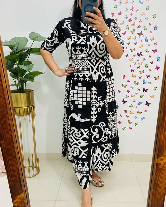 Biba Monochrome Magic: Black & White Tribal Print Co-Ord Set